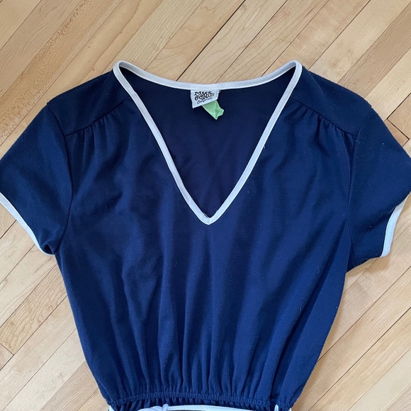 Vintage Miss Oops California navy and white trim dress - Picture 11 of 15